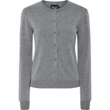 Vest - Mélange - Knitwear - Lange Mouwen - Ronde Hals