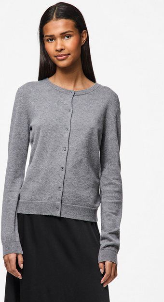 Vest - Mélange - Knitwear - Lange Mouwen - Ronde Hals