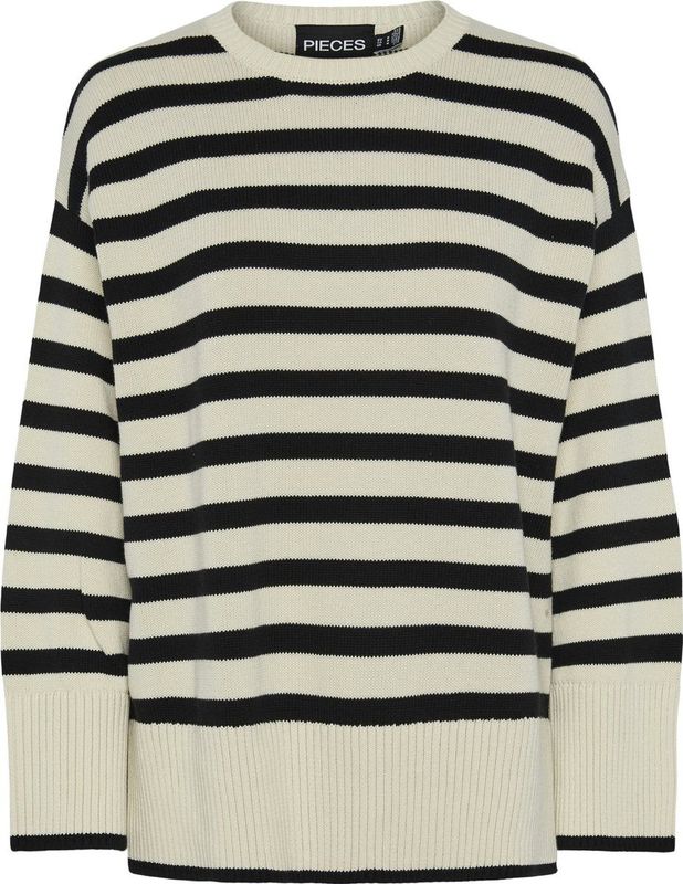 Gebreide Trui - Zwart - 100% Katoen - Regular Fit