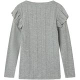 Needle Drop - T-shirt - Ronde Hals - Lange Mouwen - Ruches - Regular Fit