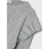 Needle Drop - T-shirt - Ronde Hals - Lange Mouwen - Ruches - Regular Fit