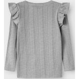 Needle Drop - T-shirt - Ronde Hals - Lange Mouwen - Ruches - Regular Fit