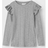 Needle Drop - T-shirt - Ronde Hals - Lange Mouwen - Ruches - Regular Fit