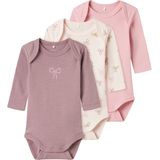 Name it - Nbfbody 3P Ls Bow Noos - Bodystockings - Barely Pink