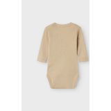 Romper - 3-pack - Zacht - Ribgebreide Stof - Lange Mouwen - Drukknoopsluiting