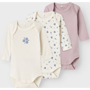 Body - Gestreept - Ribgebreid - Drukknoopsluiting - 3-Pack