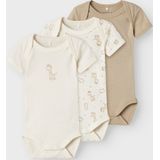 Body - Gestreept - Ribgebreid - Drukknoopsluiting - 3-Pack