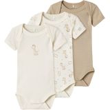 Body - Gestreept - Ribgebreid - Drukknoopsluiting - 3-Pack