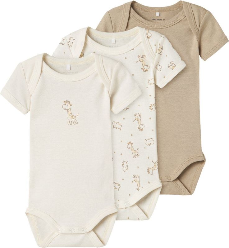 Body - Gestreept - Ribgebreid - Drukknoopsluiting - 3-Pack