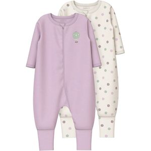 Name it baby Dames Nbfnightsuit 2P Zip Ff Jet Dot Noos (2 stuks), Jet Stream, 74