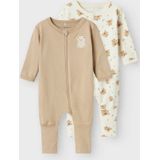 Pyjama - Lange Mouwen - Blauw - 51% Biologisch Katoen, 49% Katoen