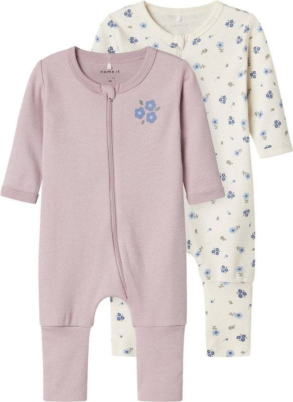 Name It - Flower - Pyjama - Lange Mouwen - Biologisch Katoen