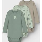 Name It - NbmBody - Romper L/S - 3-pack - Sea Schuim Eleph
