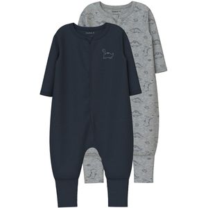 Pyjama - Lange Mouwen - Blauw - Biologisch Katoen