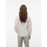 VERO MODA - VMKAVA - Blouse - Wit - Lange Mouw - Normale Pasvorm