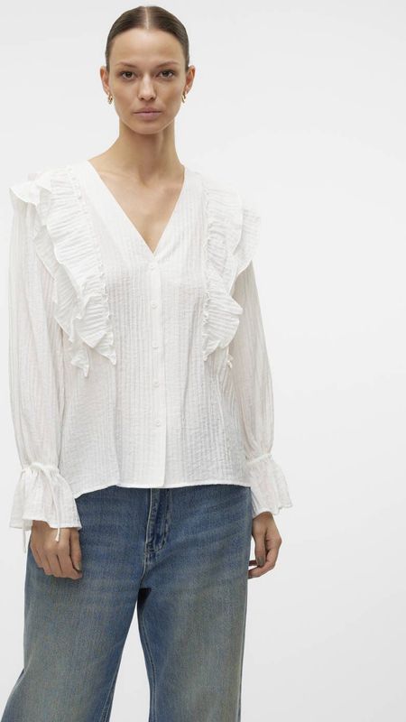 Vmkausa - Blouse - V-Hals - Lange Mouwen - Regular Fit