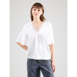 Top - V-Hals - Kanten Detail - Regular Fit - 2/4 Wijde Mouwen