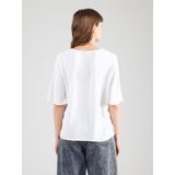 Top - V-Hals - Kanten Detail - Regular Fit - 2/4 Wijde Mouwen