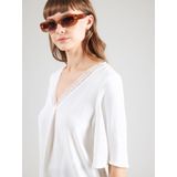 Top - V-Hals - Kanten Detail - Regular Fit - 2/4 Wijde Mouwen