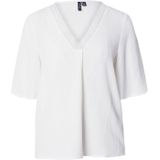 Top - V-Hals - Kanten Detail - Regular Fit - 2/4 Wijde Mouwen