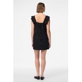 Pieces - Pcpia Sl Top Wvn Noos - Top - Zwart - 70% Viscose - 30% Linnen