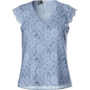 Spaghetti Top - Kentucky Blue - Kant - Mouwloos - V-hals