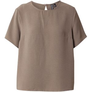 PIECES - PCANNA - Blouse - Bruin - Losse Pasvorm - Kwartmouw