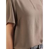 PIECES - PCANNA - Blouse - Bruin - Losse Pasvorm - Kwartmouw