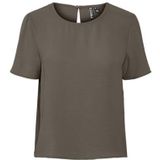 PIECES - PCANNA - Blouse - Bruin - Losse Pasvorm - Kwartmouw