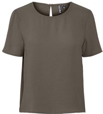 PIECES - PCANNA - Blouse - Bruin - Losse Pasvorm - Kwartmouw