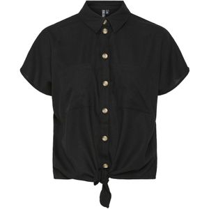 Pieces - Pia - Blouse - Effen - Mix van Viscose en Linnen - Boxy Fit