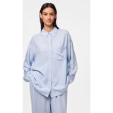 Pieces - Pia Loose Fit Overhemd - Wit - 70% Viscose 30% Linnen