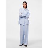 Pieces - Pia Loose Fit Overhemd - Wit - 70% Viscose 30% Linnen