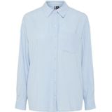 Pieces - Pia Loose Fit Overhemd - Wit - 70% Viscose 30% Linnen