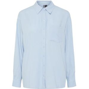 Pieces - Pia Loose Fit Overhemd - Wit - 70% Viscose 30% Linnen