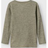 Wol - T-Shirt - Ronde Hals - Lange Mouwen - Regular Fit