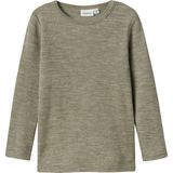 Wol - T-Shirt - Ronde Hals - Lange Mouwen - Regular Fit