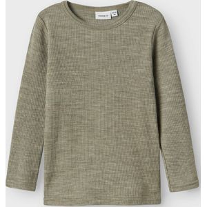 Wol - T-Shirt - Ronde Hals - Lange Mouwen - Regular Fit