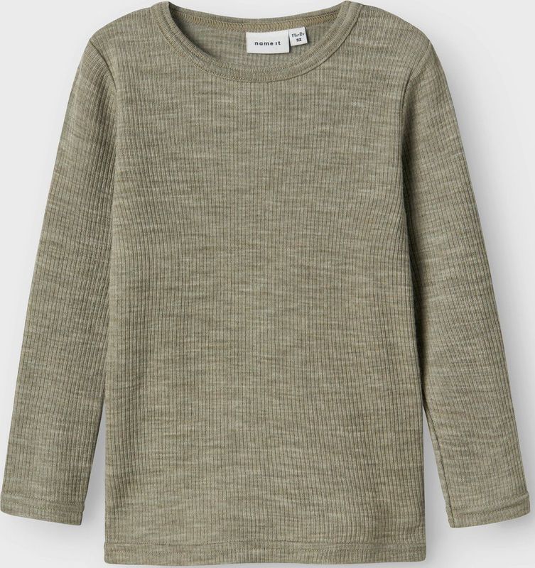 Wol - T-Shirt - Ronde Hals - Lange Mouwen - Regular Fit