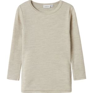 Top - Ronde Hals - Lange Mouwen - Wol - Regular Fit