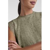 Pieces - Trekking Green - Top - Kanten Patroon - Mouwloos