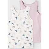 Tanktop - Herhalingsprint - 2-Pack - Jersey - Zacht