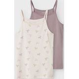 Camitop - 2-pack - Jersey - Met Bandjes - Kantdetail