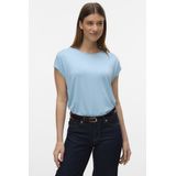 Vero Moda - Vmava Plain Ss Top Ga Jrs Noos - T-shirt - Airy Blue - 95% Lyocell Tencel