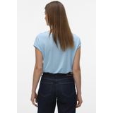 Vero Moda - Vmava Plain Ss Top Ga Jrs Noos - T-shirt - Airy Blue - 95% Lyocell Tencel