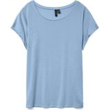 Vero Moda - Vmava Plain Ss Top Ga Jrs Noos - T-shirt - Airy Blue - 95% Lyocell Tencel
