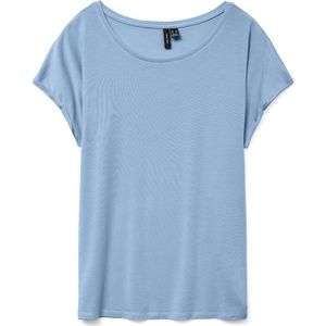 Vero Moda - Vmava Plain Ss Top Ga Jrs Noos - T-shirt - Airy Blue - 95% Lyocell Tencel