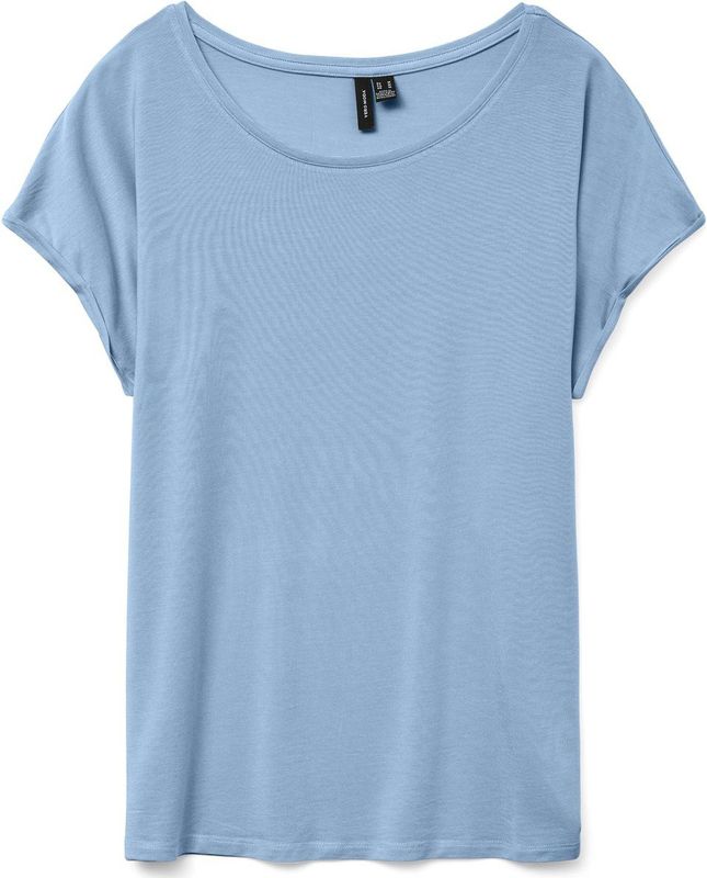 Vero Moda - Vmava Plain Ss Top Ga Jrs Noos - T-shirt - Airy Blue - 95% Lyocell Tencel