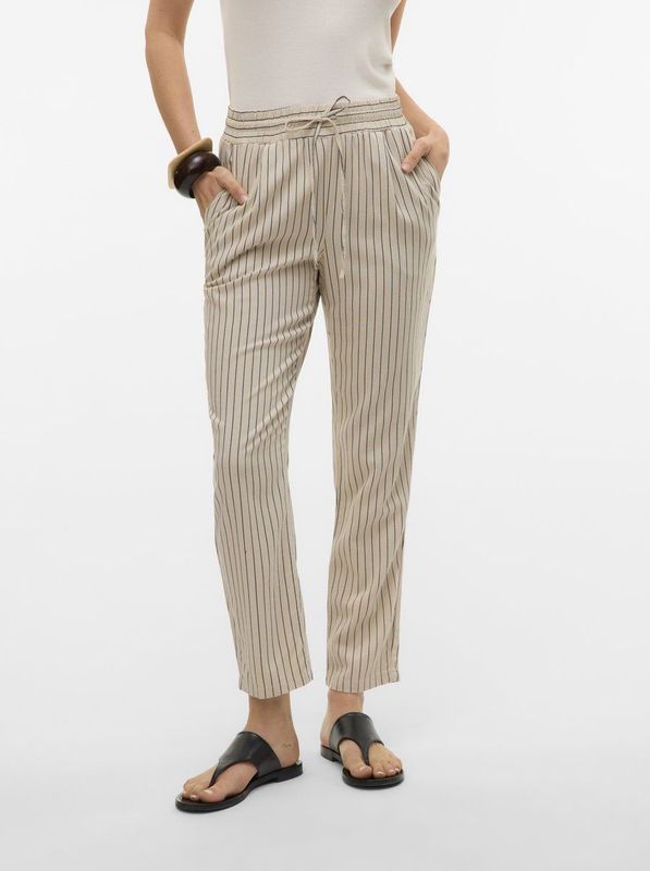 Vero Moda - Vmjesmilo Mw Ankle Pants - Harembroek - Silver Lining/Anja Obsid