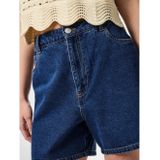 Pieces - PCABBI MW SHORTS NOOS - Jeansshort - Medium Blue Denim - 87% Katoen